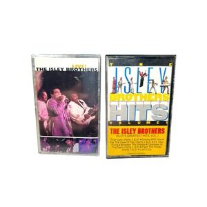 Lot Of 2 Vintage Isley Brothers Cassette Greatest Hits Vol 1 And Live!